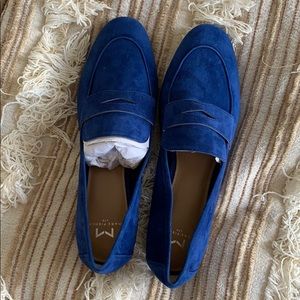 Brand new Marc Fisher blue suede loafers